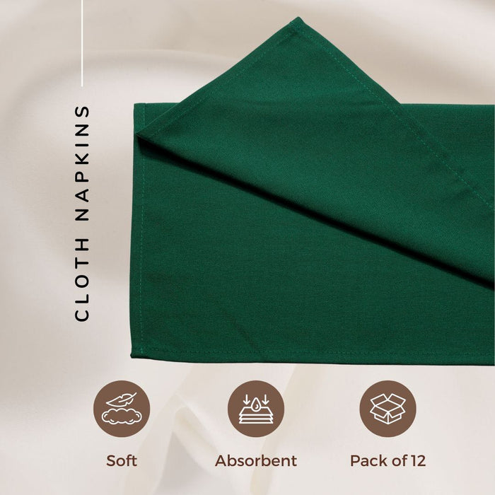 Spun Polyester Dinner Napkins Forest Green