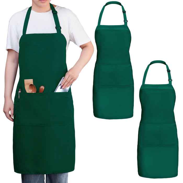 Kitchen Bib Apron Forest Green Chef Apron