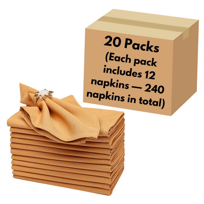 Spun Polyester Dinner Napkins Bronze