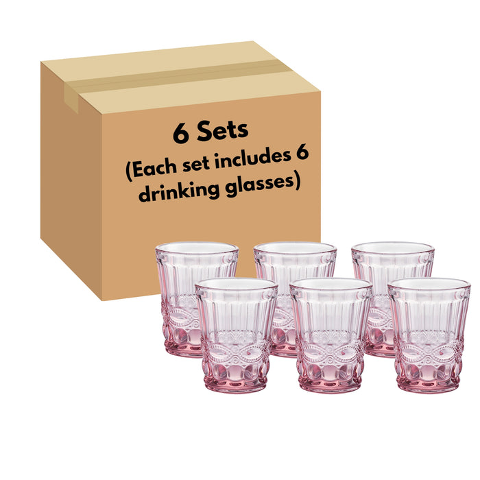 Colored Water Glasses 6-Piece Set, 7.5 oz