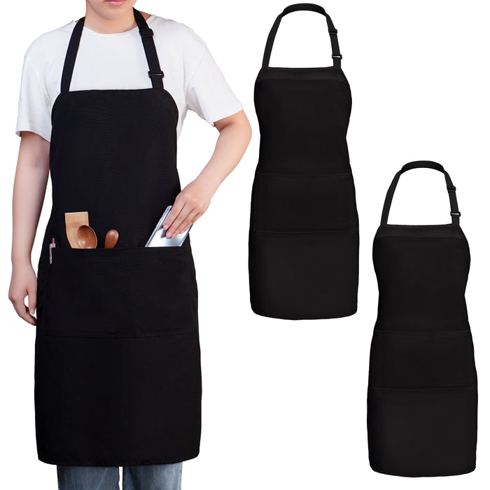 Kitchen Bib Apron Black Chef Apron