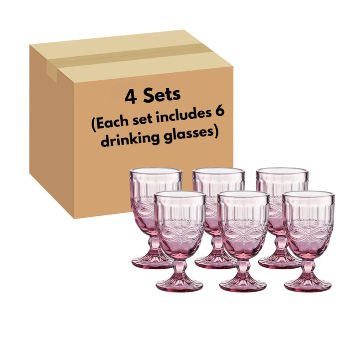 Colored Water Glasses 6-Piece Set, 8.5 oz