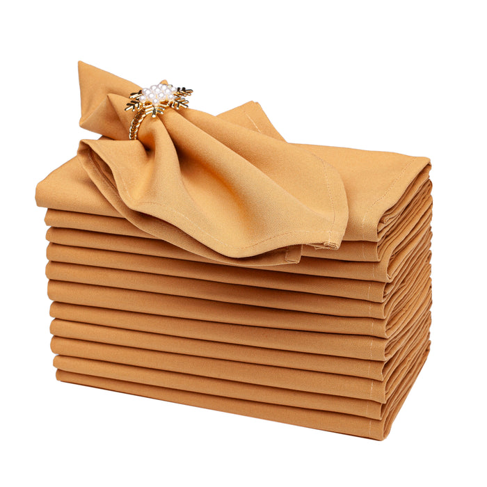 Spun Polyester Dinner Napkins Bronze