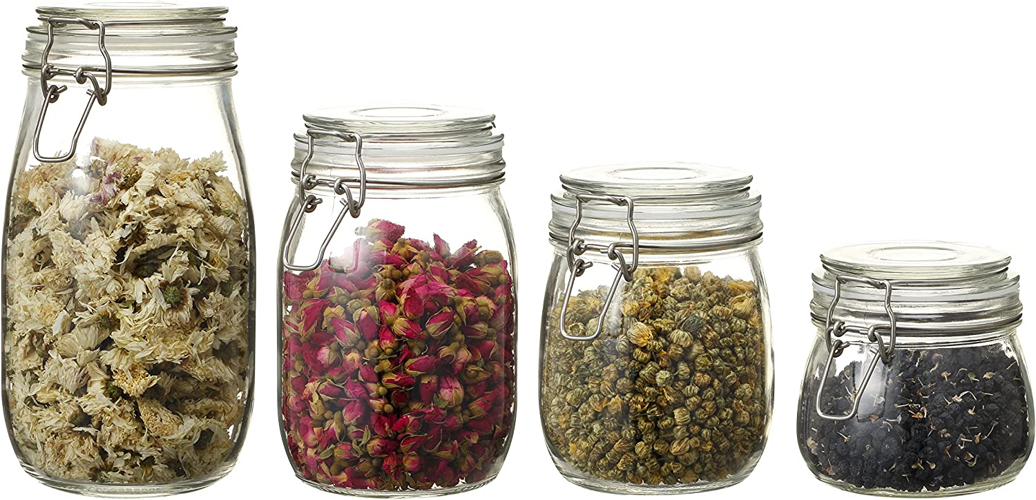 Spice jars with stainless steel lids best sale