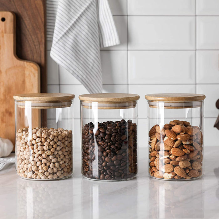 Airtight Food Storage Containers Bamboo Lids