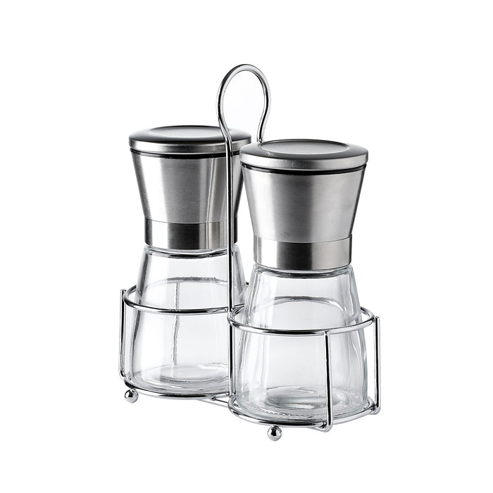 Salt and Pepper Grinders Stainless Steel Stand