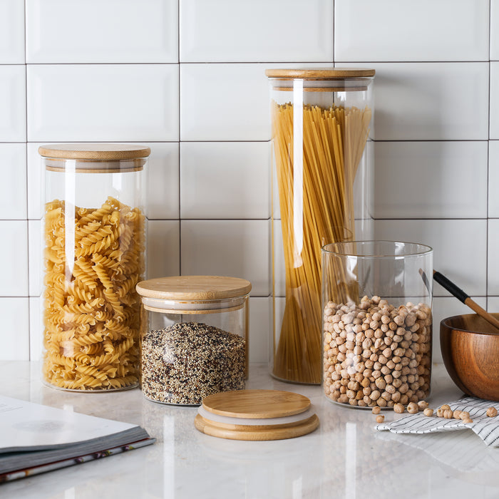 Food Storage Glass Canister Set