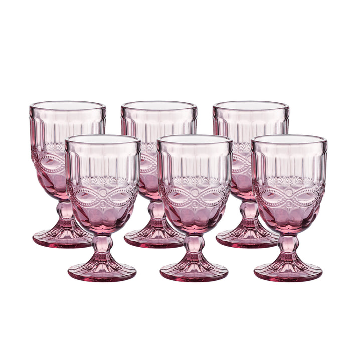 Colored Water Glasses 6-Piece Set, 8.5 oz