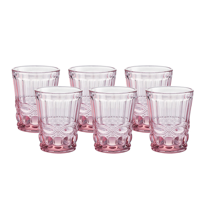 Colored Water Glasses 6-Piece Set, 7.5 oz