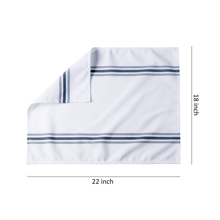12 Pieces Linen Cloth Napkins, Navy Blue