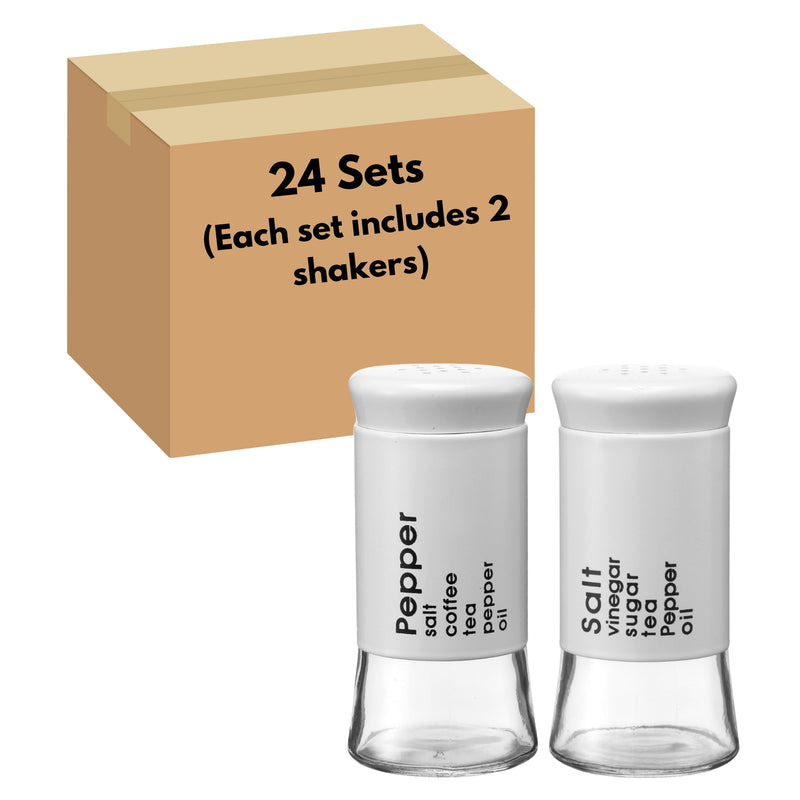 Salt and Pepper Shakers Set, Premium Glass