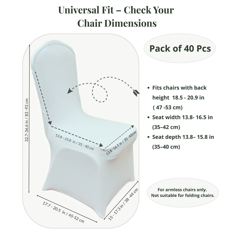 White Spandex Chair Covers for Wedding