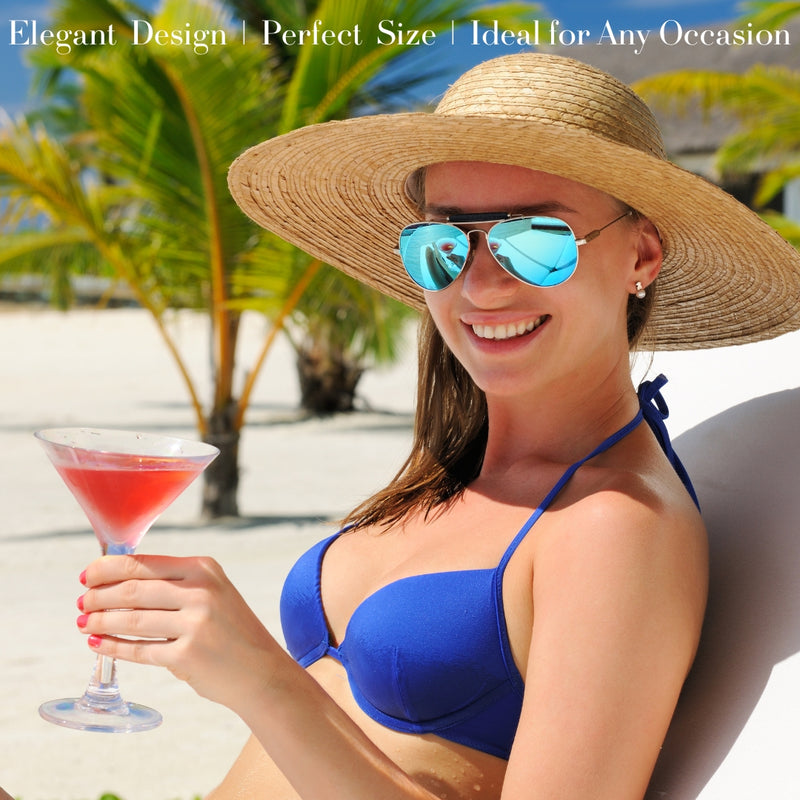 Lead-Free Martini Glasses with Stem, Set of 2 (9 oz)