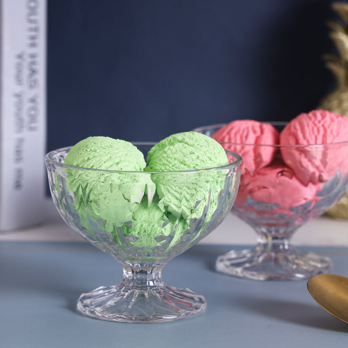 Gala Houseware 8 x 4 = 32  Sundae Cups, Glass Ice Cream Cups Dessert Bowls 8 Sets and 4 Cups Per Set for Sherbet Trifle, Fruit, Snack, Cocktail