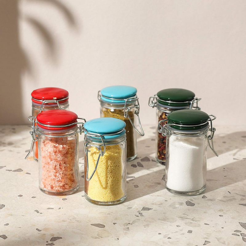 Set of 4 Glass Kitchen Cruets Combo Set