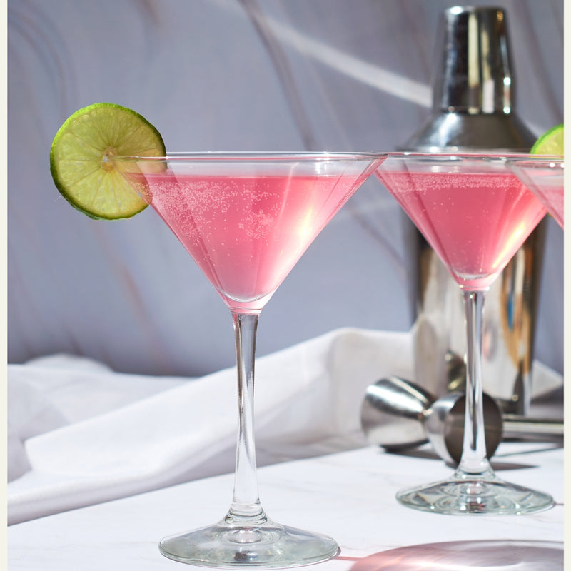 Lead-Free Martini Glasses with Stem, Set of 2 (9 oz)