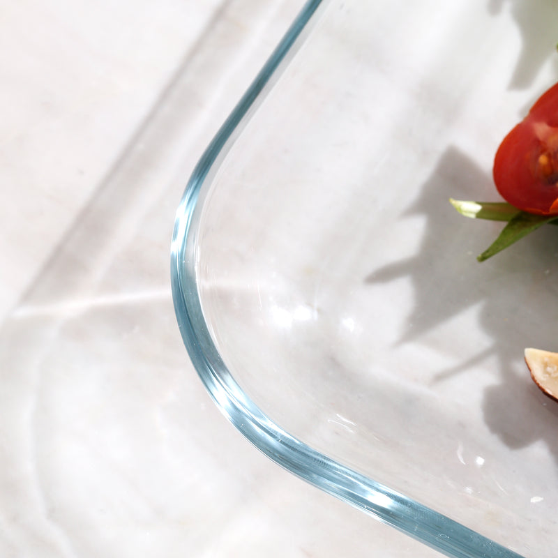 4-Piece Tempered Glass Square Dinner Plates