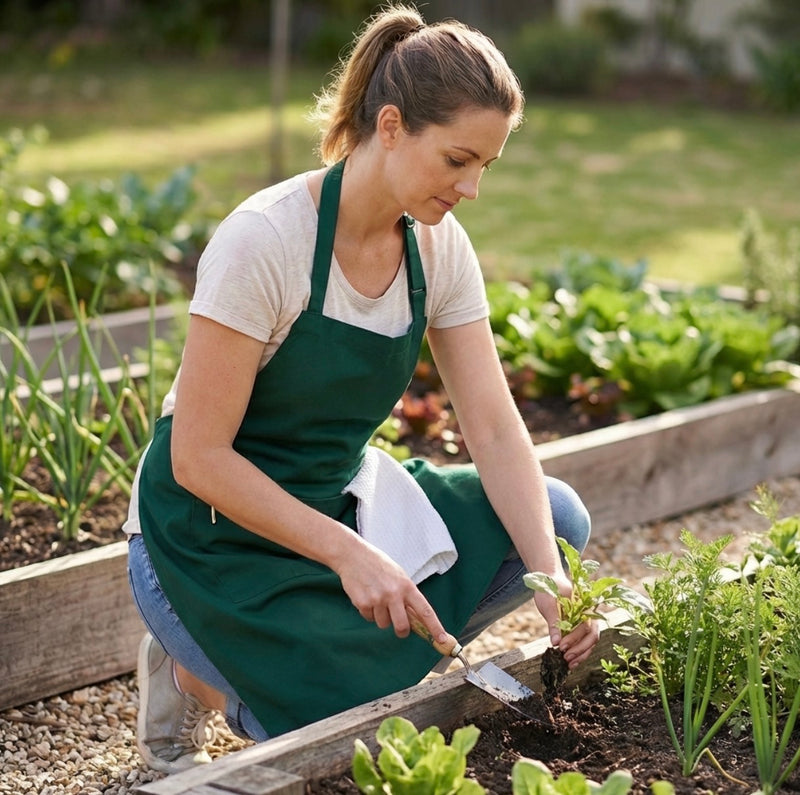 Bib Aprons with 2 Pockets – Adjustable Neck Strap, Standard Size (28” × 32”), Set of 12