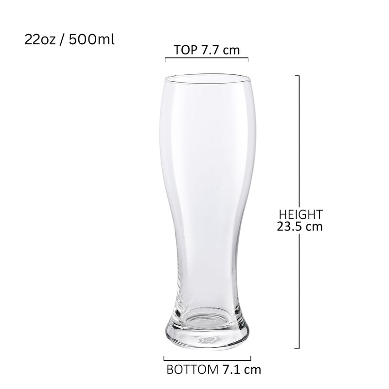 Oversized Pint Beer Glasses (500ml/22oz) – Bulk Pack of 24 for Events & Commercial Use