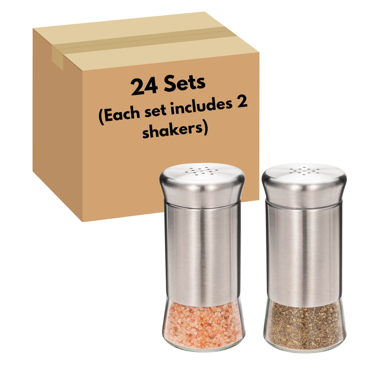 Salt and Pepper Shakers Set, Premium Glass