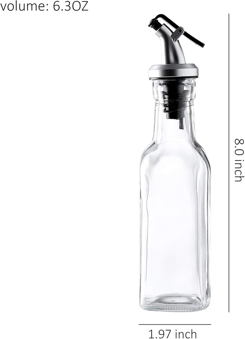 Set of 4 Glass Kitchen Cruets Combo Set