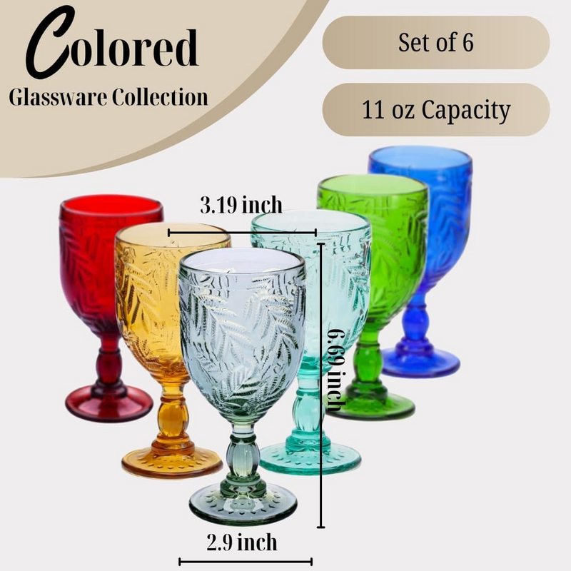 Vintage Drinking Glasses Set of 6