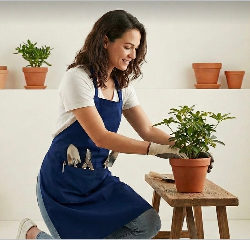 Bib Aprons with 2 Pockets – Adjustable Neck Strap, Standard Size (28” × 32”), Set of 12