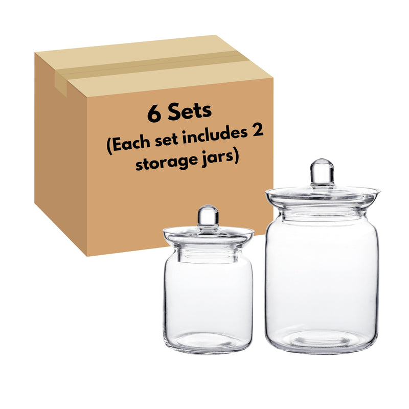 Bathroom Vanity Apothecary Jars, Set of 2