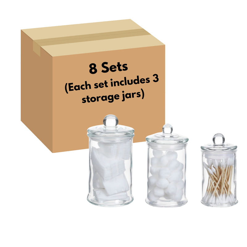 Mini Glass Apothecary Jars-Cotton Jar