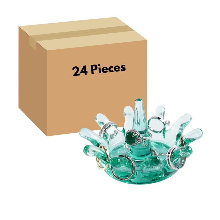 Solid Colored Glass Jewelry Organizer, 2.6” x 4.3”