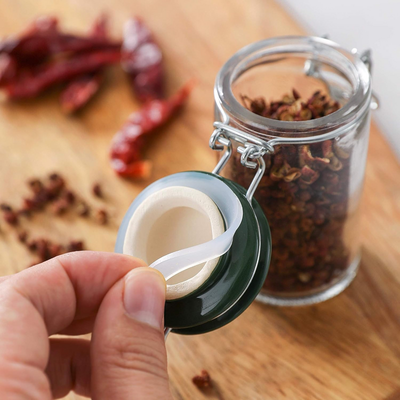 Set of 4 Glass Kitchen Cruets Combo Set