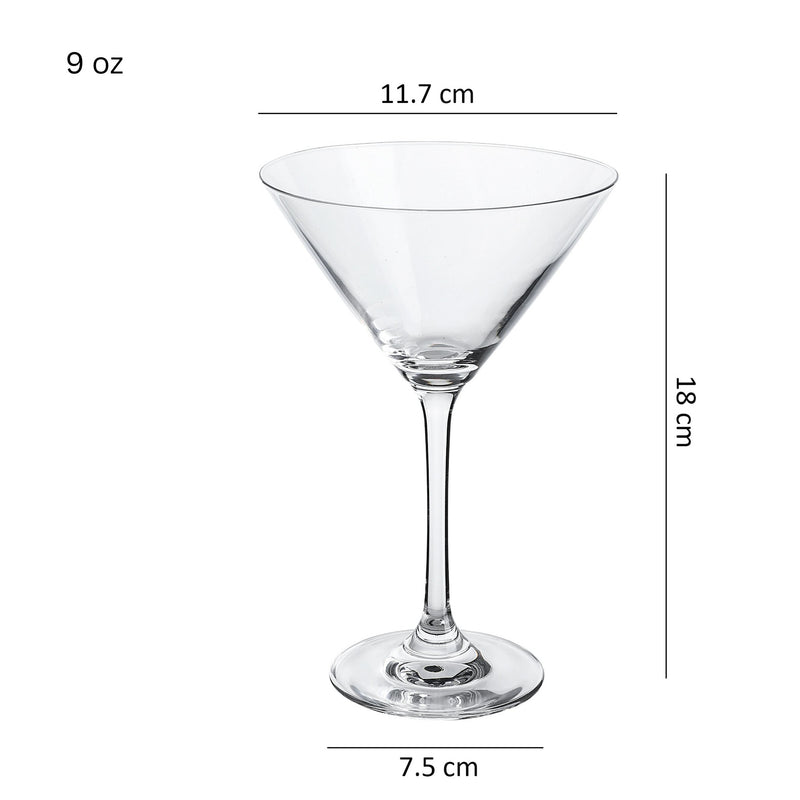 Martini Glasses with Stem (9oz) – Bulk Pack of 18 for Events & Commercial Use