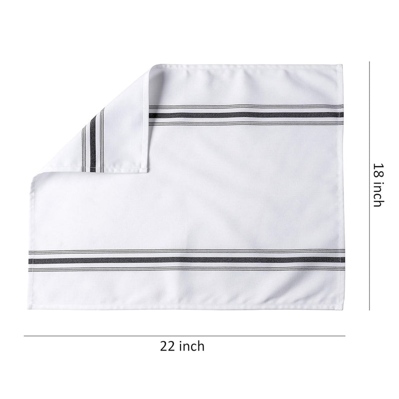 Bistro Cloth Napkins – Spun Polyester Durable Napkins (18” × 22”), Set of 12