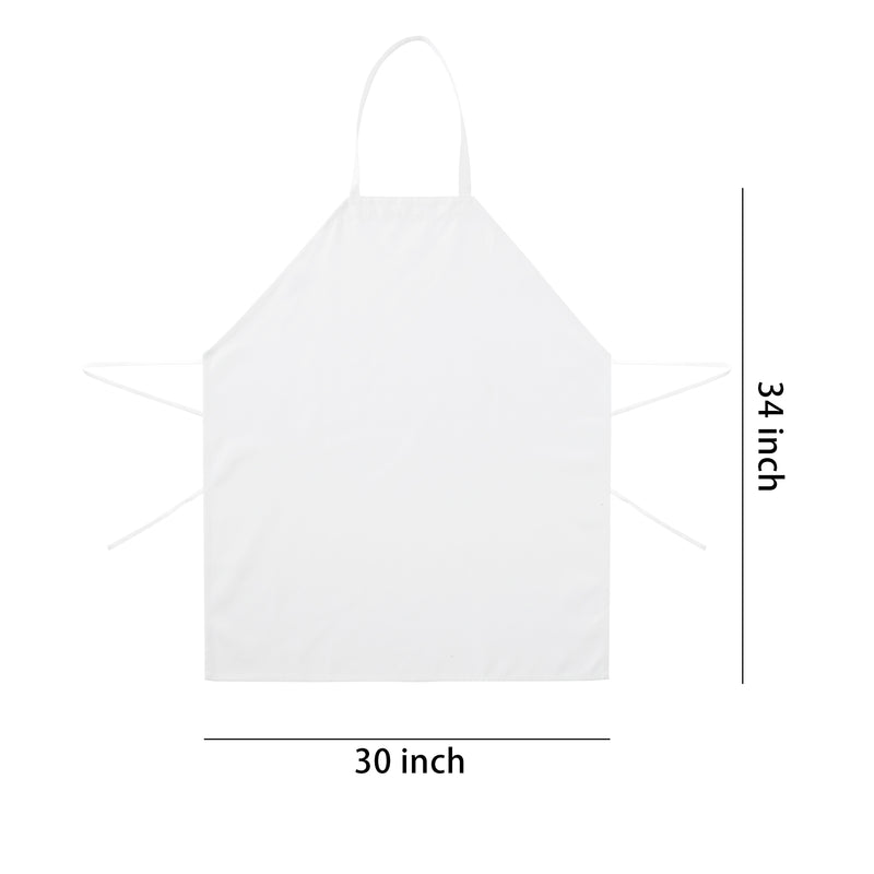 96 x Kitchen Chef Bib Aprons Case Pack White
