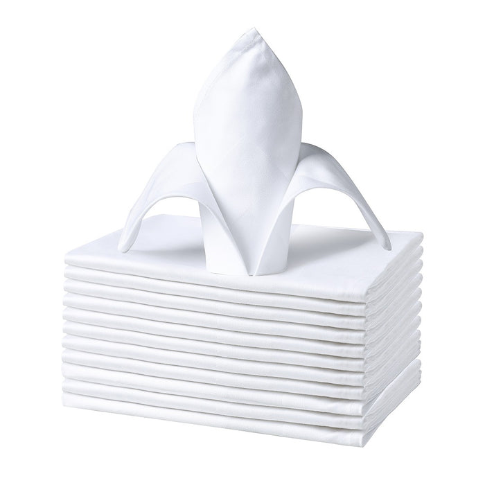Gala Houseware 100% White Cotton Cloth Napkins – 240-Pack Bulk Case, 20” x 20” Square Linen Dinner Napkins for Weddings, Events, Restaurants & Catering