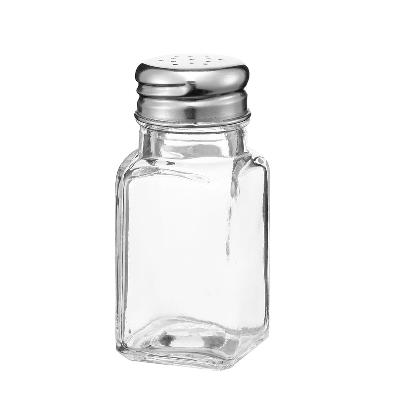 Salt & Pepper Shakers – Bulk Pack of 96 Square Glass Shakers for Restaurants & Events