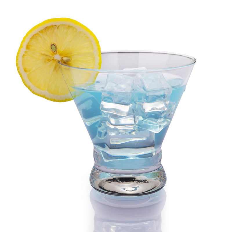 Crystal Stemless Martini & Cocktail Glasses (8.5oz) – Bulk Pack of 36 for Events & Commercial Use