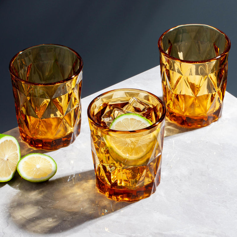 Diamond Etched Glass Tumblers