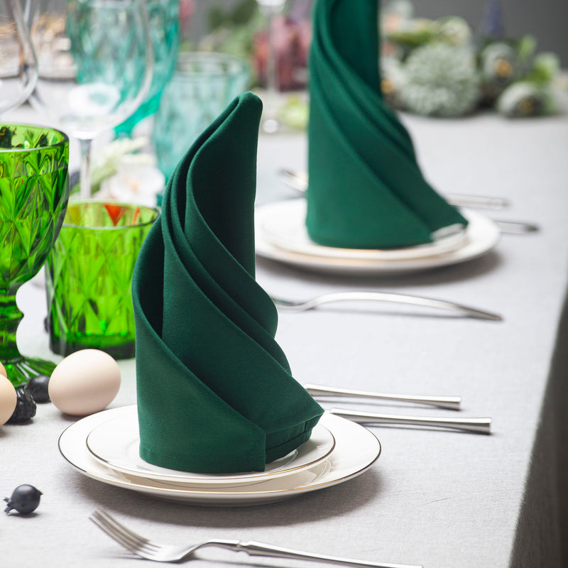 Spun Polyester Dinner Napkins Forest Green