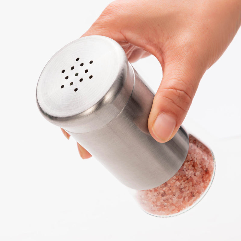 Salt & Pepper Shakers – Bulk Pack of 48 Stainless Steel & Glass Shaker for Restaurants & Events