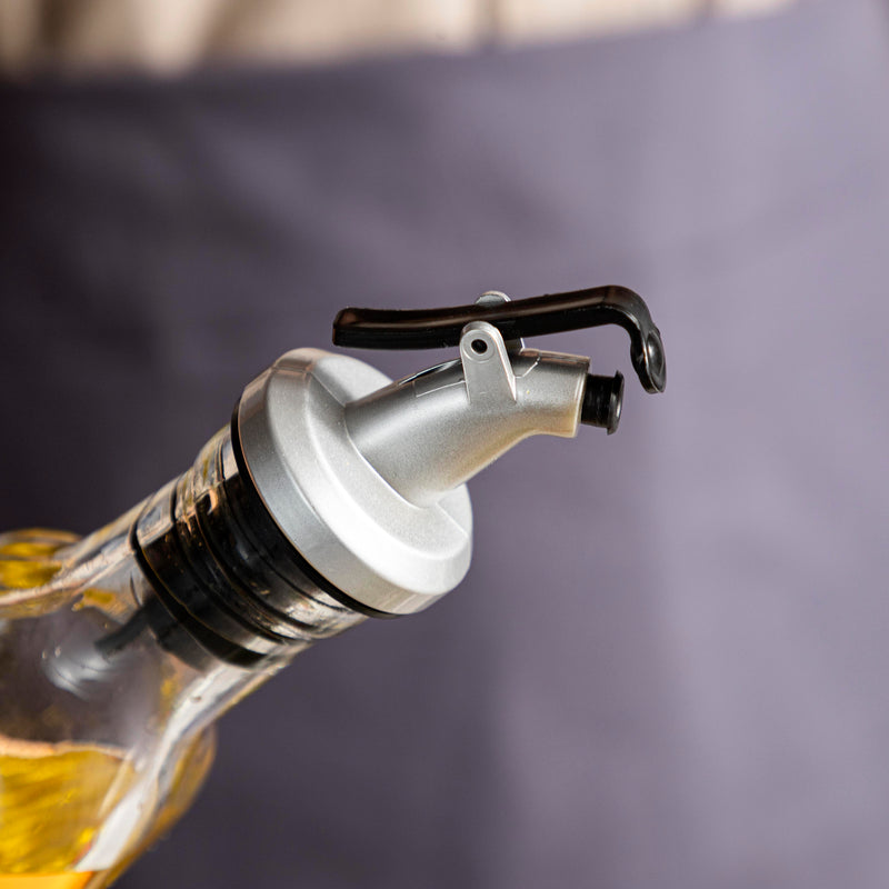 Oil & Vinegar Dispenser Set – Bulk Pack of 24 Glass Bottles with Drip-Free Pour Spouts & Stands for Restaurants & Events