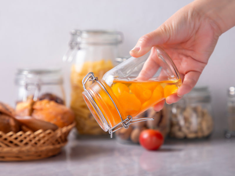 Airtight Clear Glass Jars with Stainless Steel Bail & Trigger Latch (9oz) – Bulk Pack of 36 Round Jars for Commercial & Pantry Storage