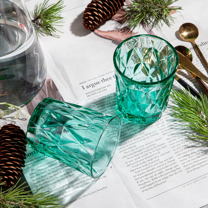 Vintage Drinking Glasses Turquoise Water