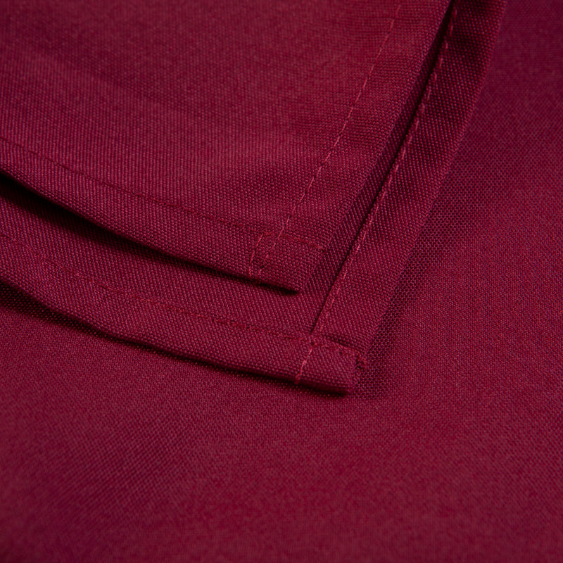 Spun Polyester Cloth Dinner Napkins – Burgundy, Set of 12, 18x18 Reusable Washable Table Napkins