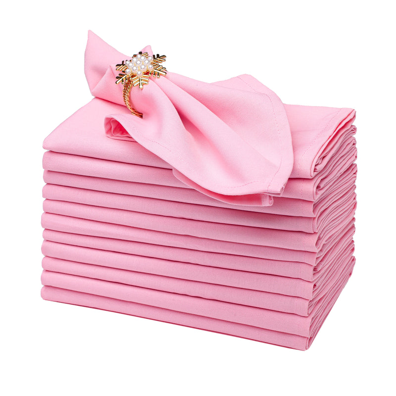 Spun Polyester Dinner Napkins Pink