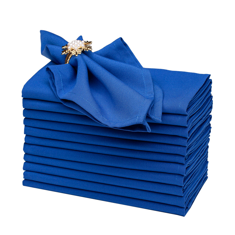 Spun Polyester Dinner Napkins Royal Blue