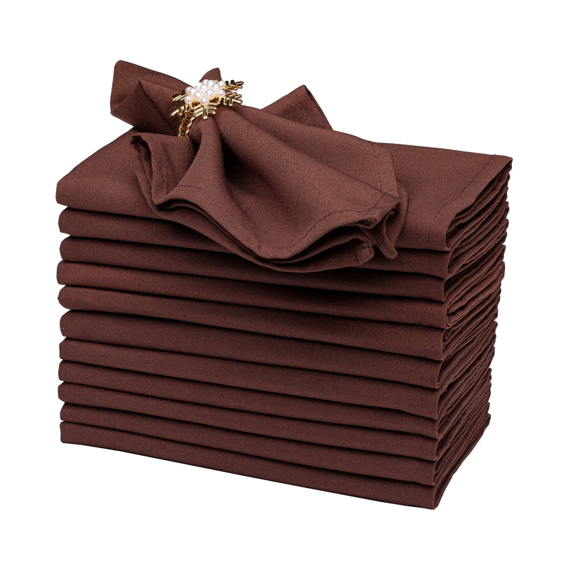Spun Polyester Dinner Napkins Chocolate
