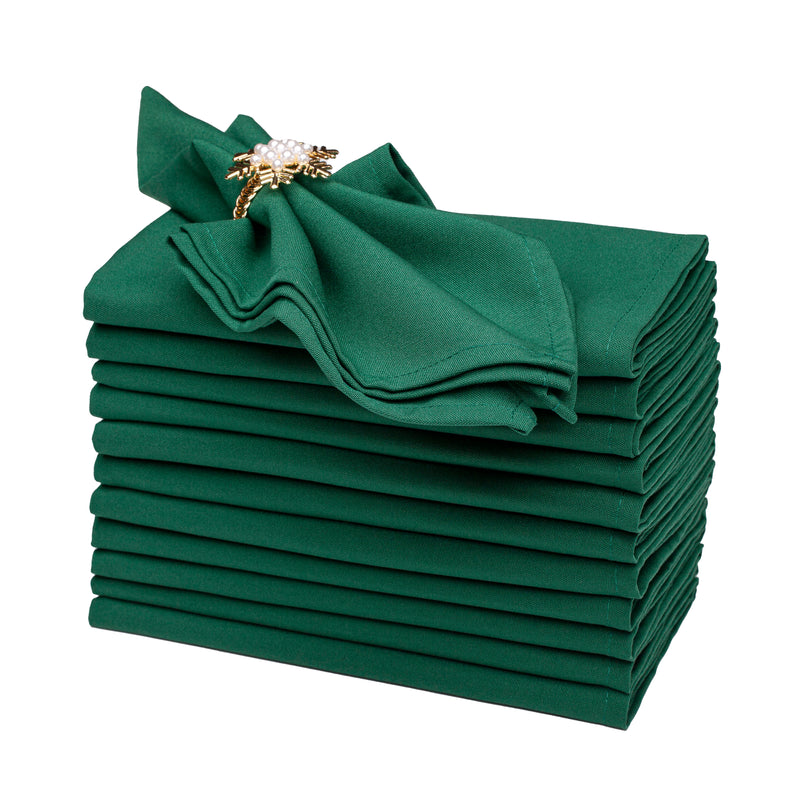 Spun Polyester Dinner Napkins Forest Green
