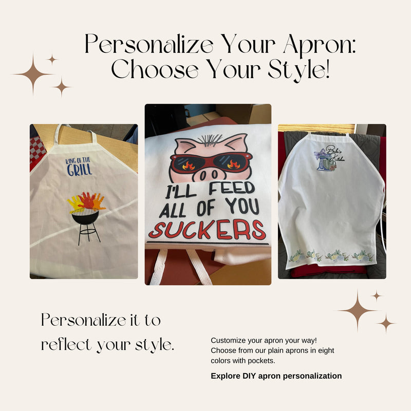 White Kitchen Bib Aprons (30" x 34")