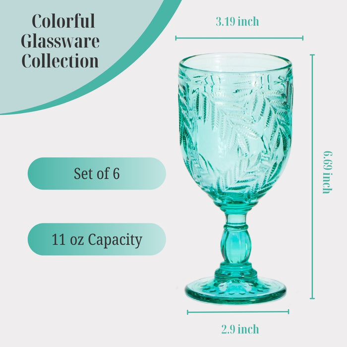 Vintage Drinking Glasses, Set of 6 Glass